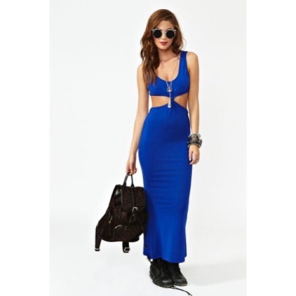 Nasty Gal Blue Nightfall Maxi Dress - Picture 2 of 4